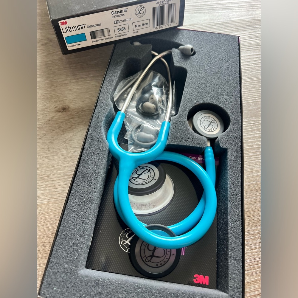 3M Littmann Classic III Stethoscope - Turquoise Blue